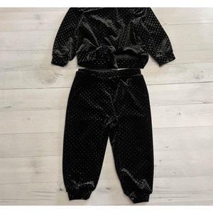 habitual‎ baby girl black velour outfit 18 months